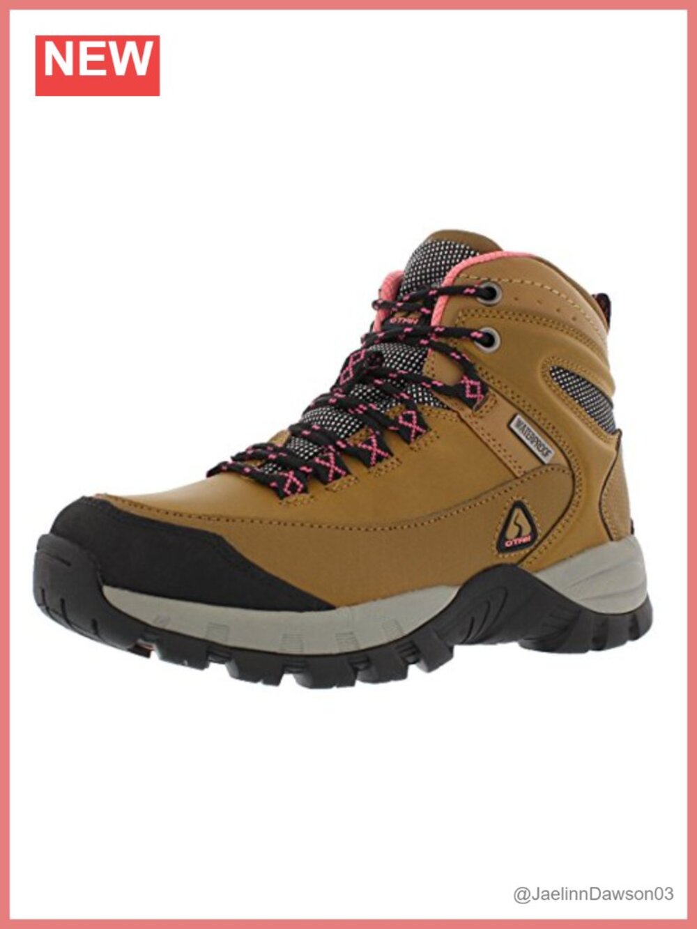 Womens Hiking Boots Chukka Ankle-High Lace-Up Memory Foam Synthetic Leather